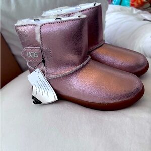 UGG T Keelan Metallic Glitter Boots (Size 10) - Cozy and Brand New in Box!